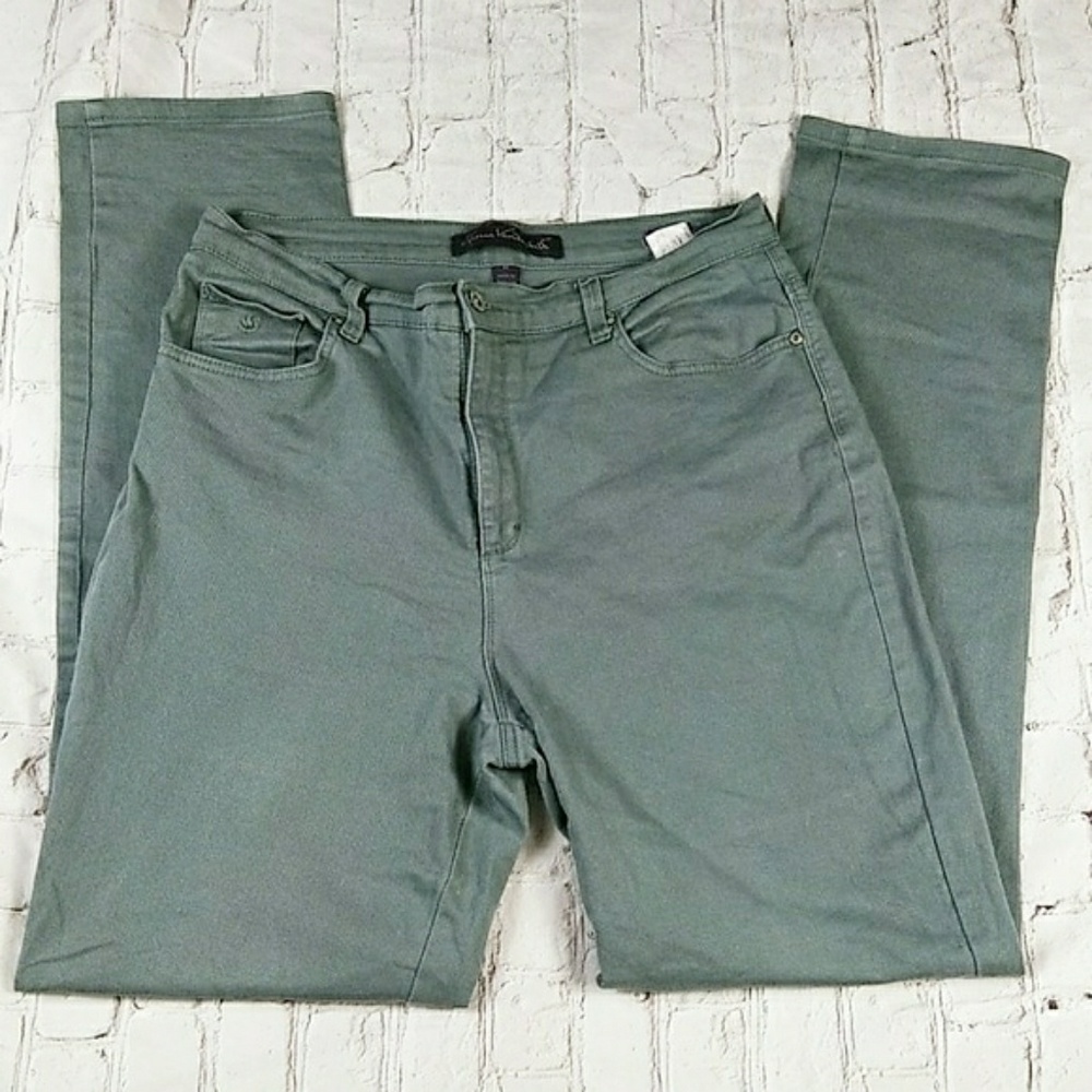 Gloria Vandebild Olive Green Women Denim Jean Pant